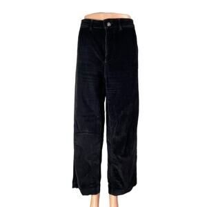 Everlane Women's Black Corduroy High Waisted Baggy Wide Leg Trousers Pants Sz 4